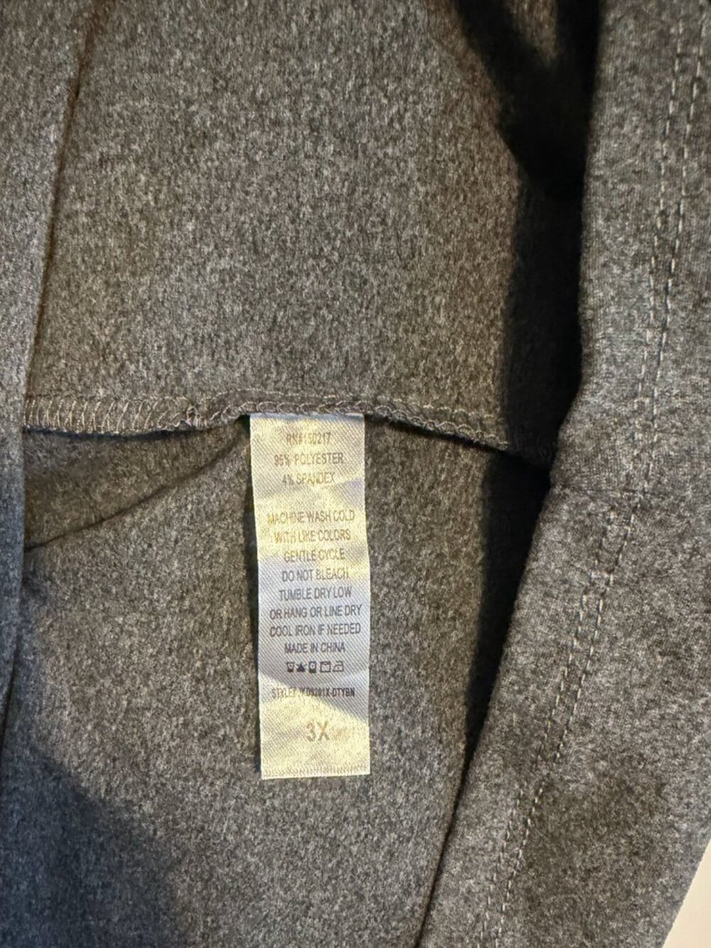 Vibe Sportswear Women's 3X Gray Midi T-Shirt Dress w/Pockets New With Tags - Picture 3 of 10